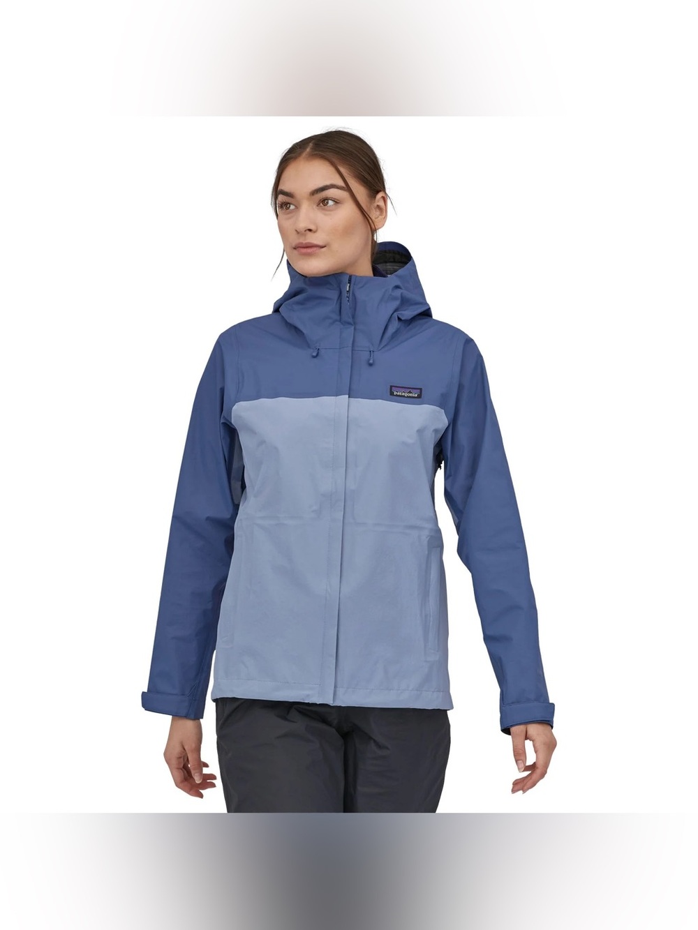 Patagonia Torrentshell 3L Women's Two-Tone Blue Waterproof Hooded Jacket SZ MED